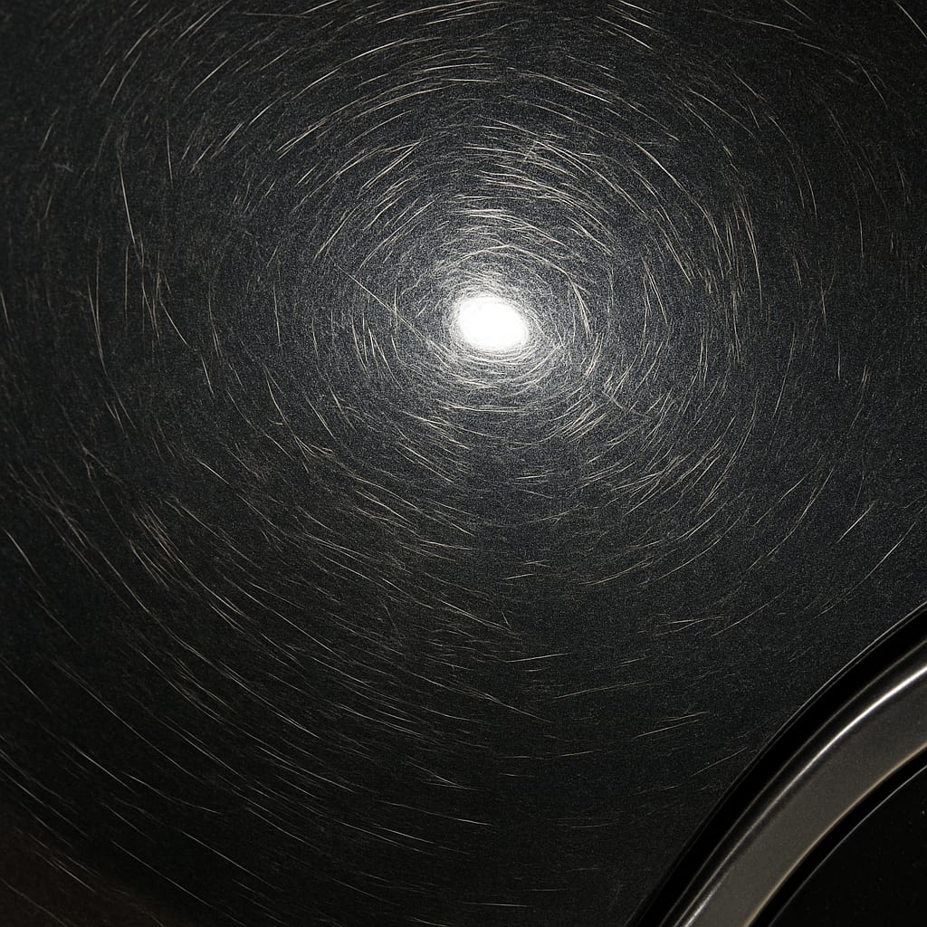 Swirl removal on a glossy panel